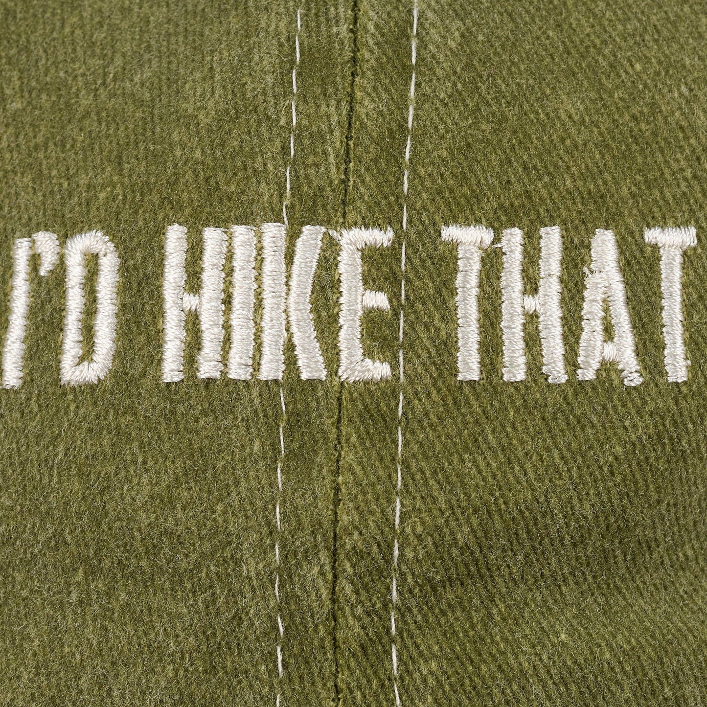 I'd Hike That Baseball Cap, green hat adjustable