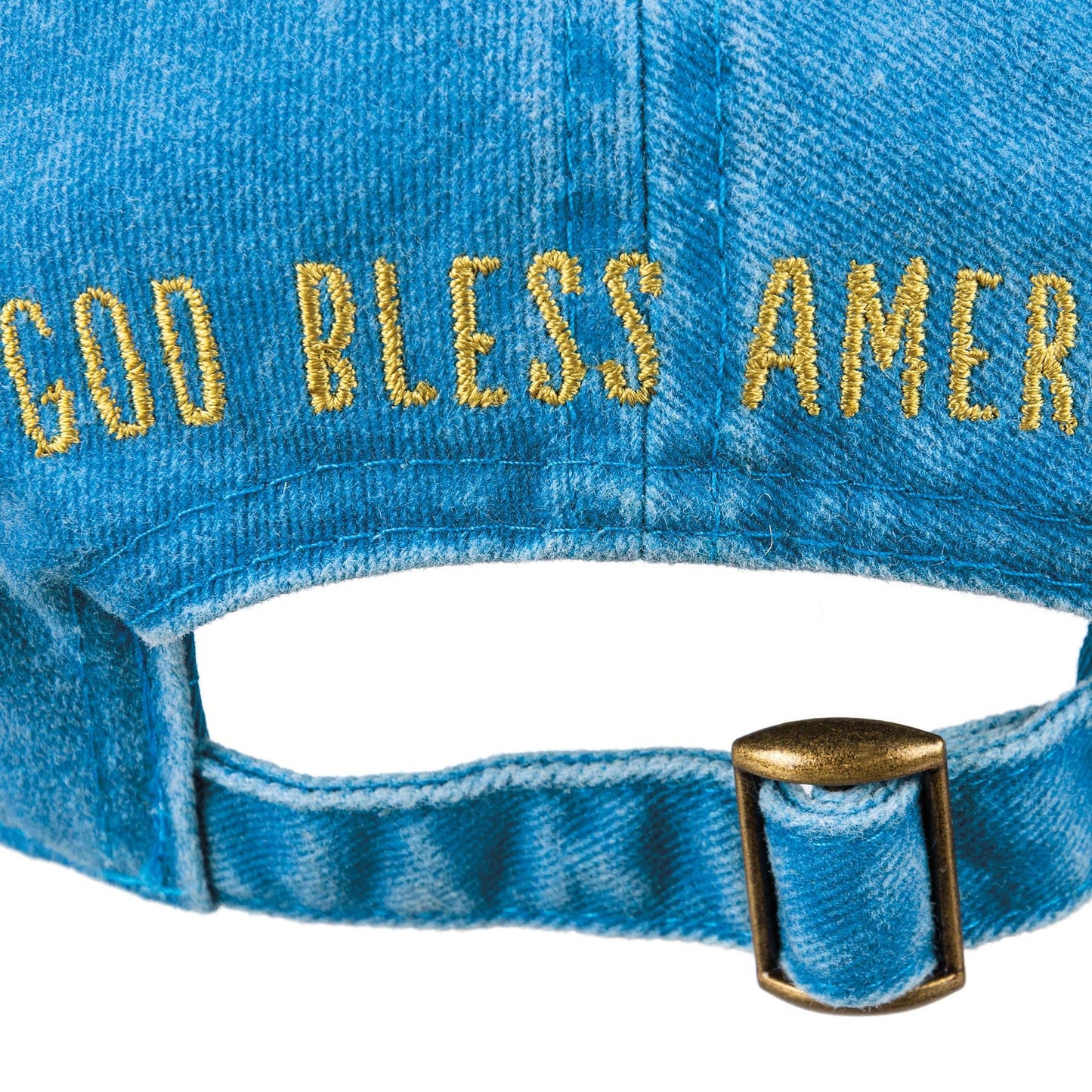 God Bless America Baseball Cap. Red white blue with flowers 250 years