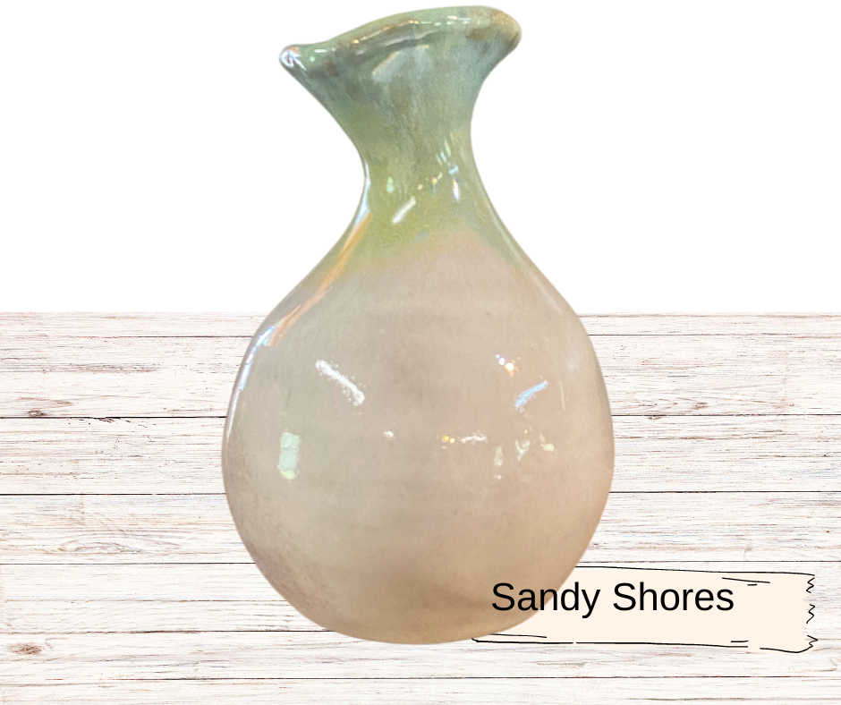 Small vase for flowers with tilted neck. weed pots, tiny vase for small blooms. Pottery handmade