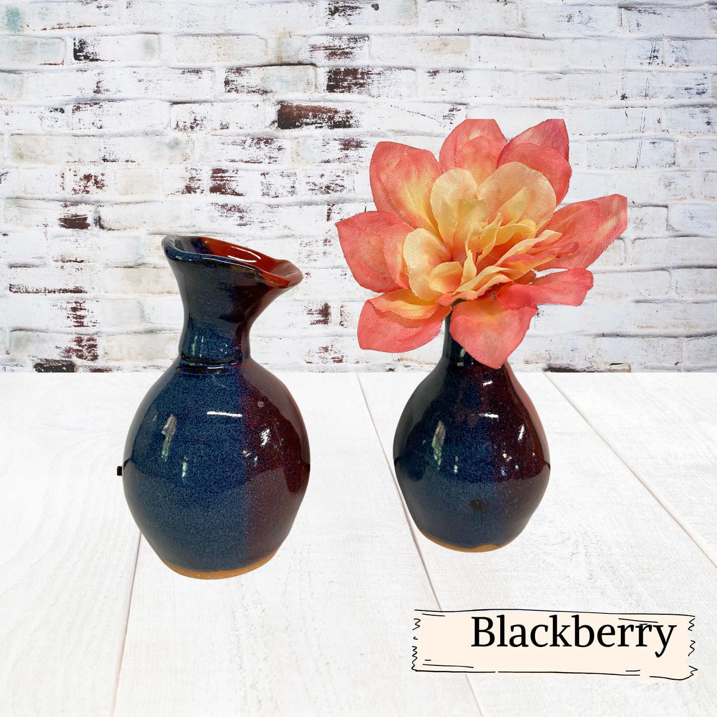 Small vase for flowers with tilted neck. weed pots, tiny vase for small blooms. Pottery handmade