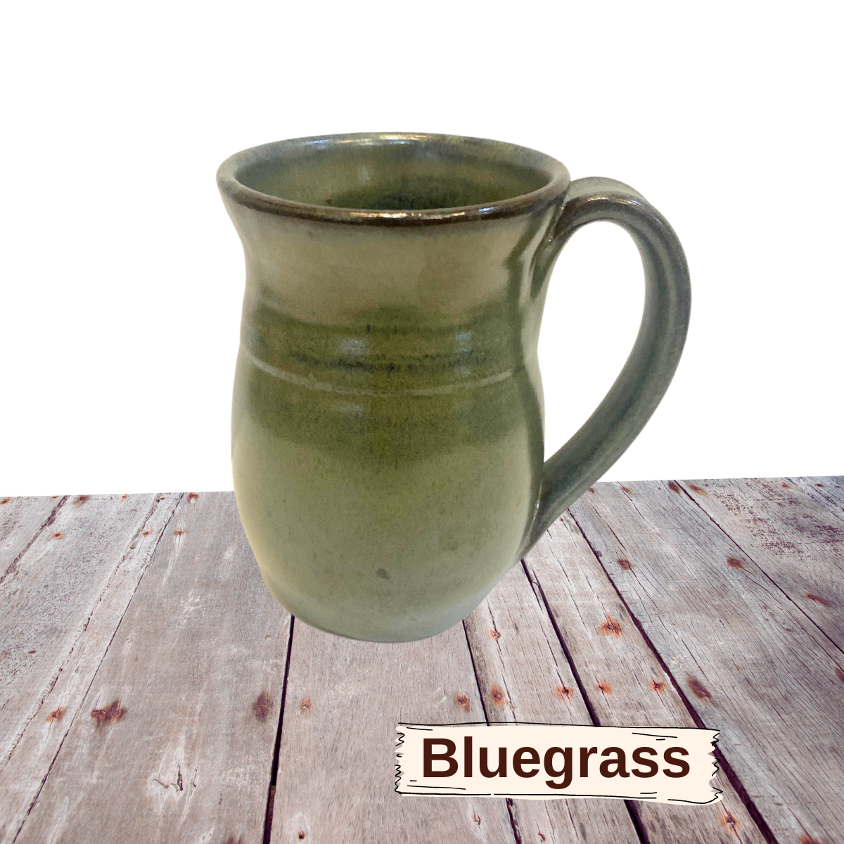 Coffee cup holds 12 ounces handmade pottery mug for coffee or tea. Study handle for 2 or 3 fingers