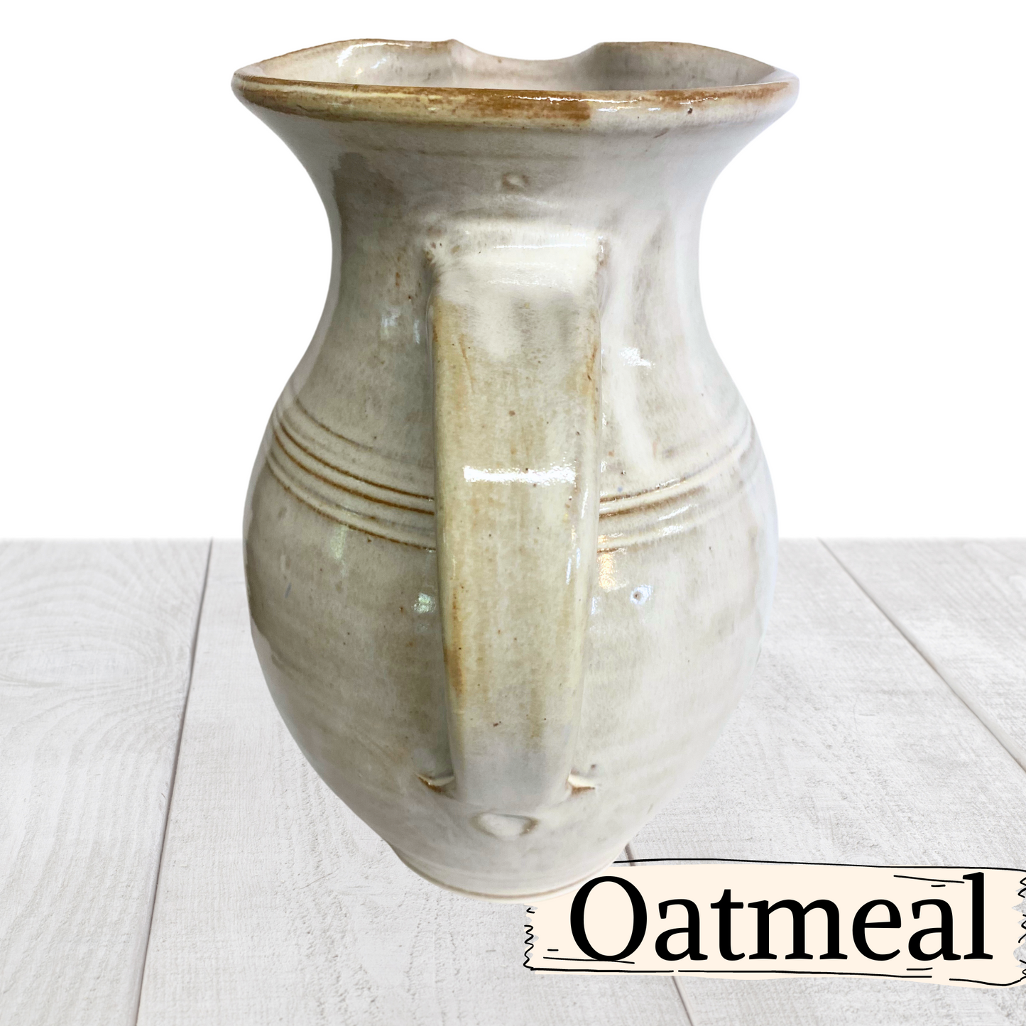 Water or Ice Tea Pitcher large handmade pottery for coffee steep tea pour spout handle