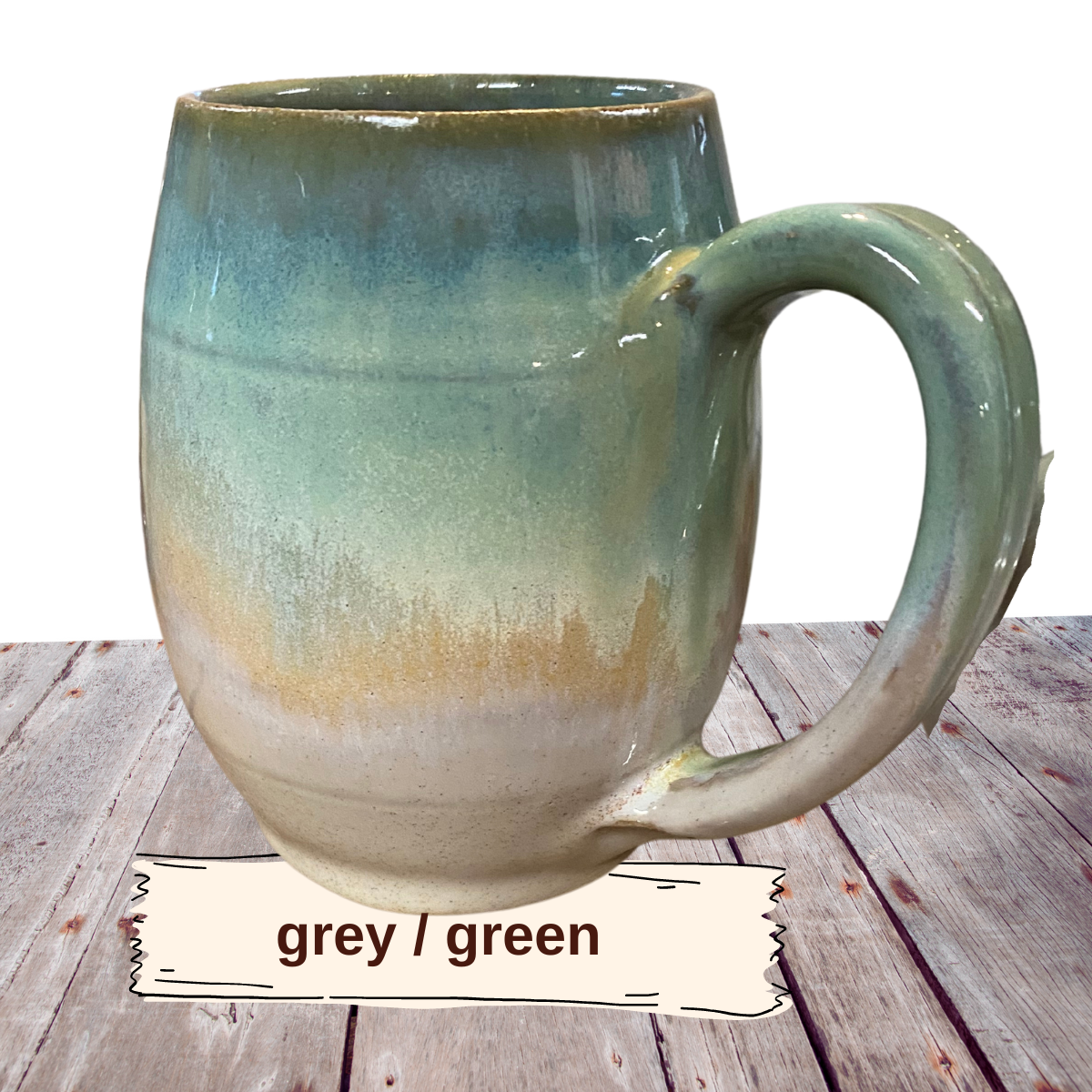 Coffee mug 12 ounces handmade pottery cup ceramic mug with handle barrel shape