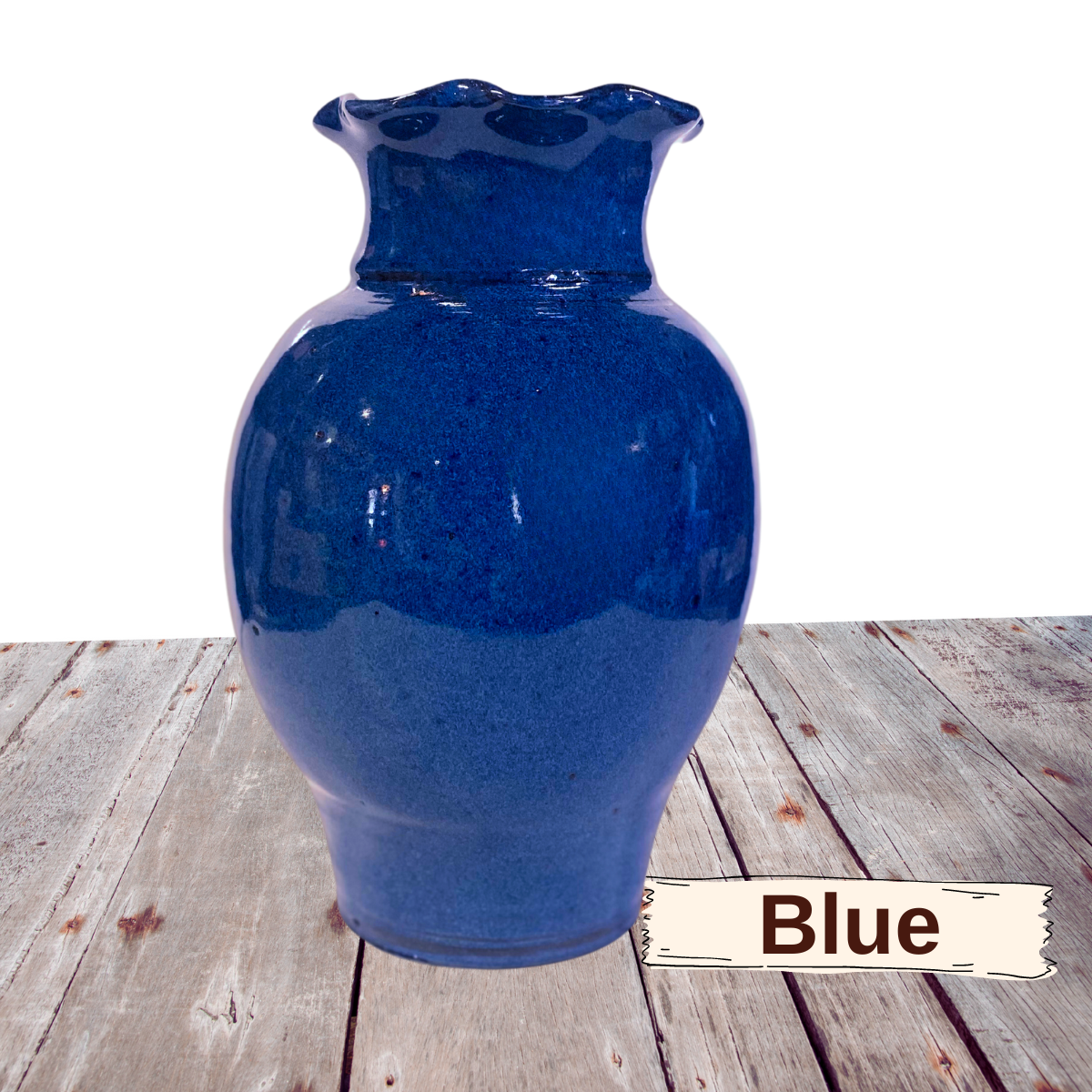 Large vase handmade pottery ceramic jar for fresh flowers or utensils