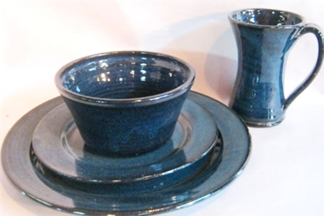Dinnerware place setting for the table 4 piece place setting pottery handmade