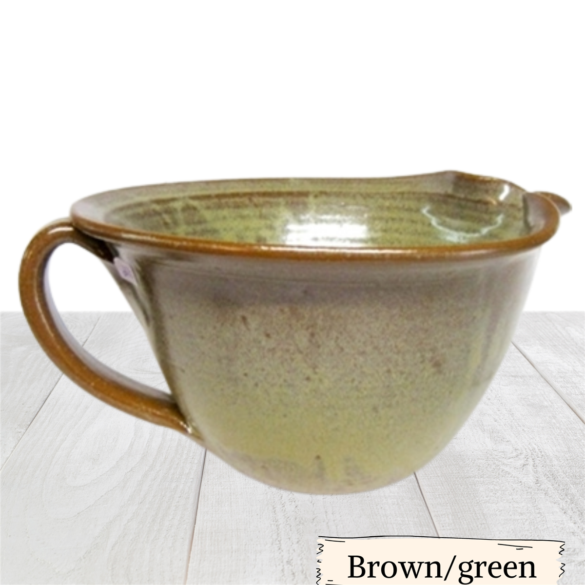 Large bowl for mixing pancake batter, cake mix. Great for mixing , pouring  and serving – Traditions Pottery