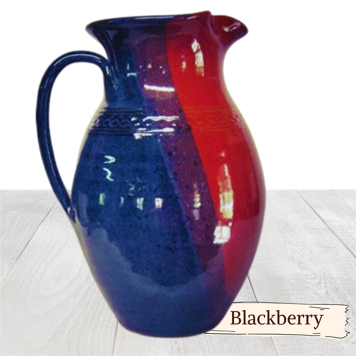 Water or Ice Tea Pitcher large handmade pottery for coffee steep tea pour spout handle