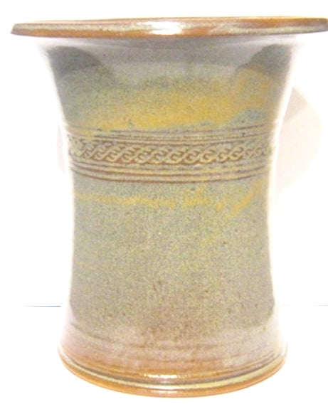 Utensil holder and Wine Chiller handmade pottery large vase wide jar