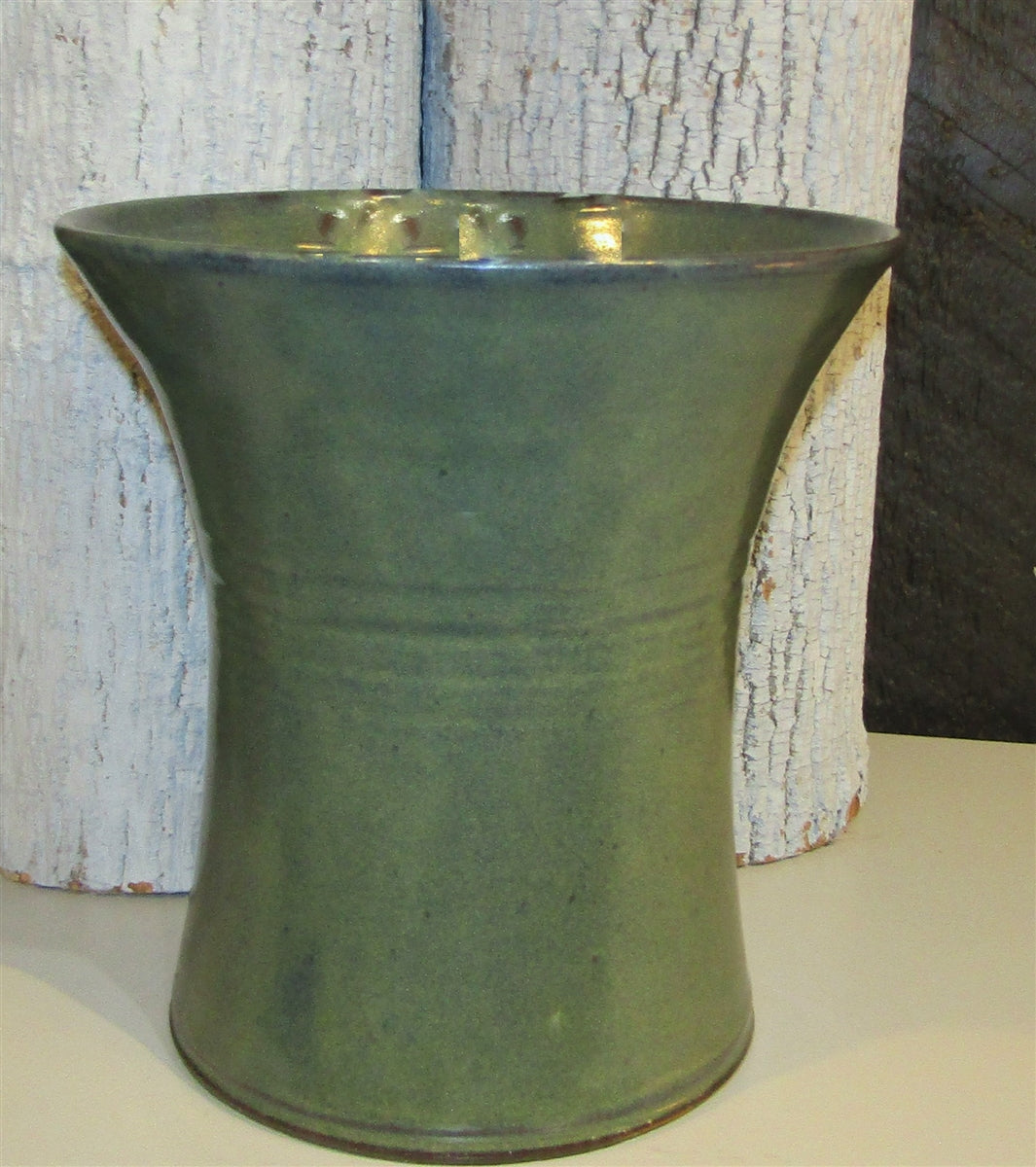 Utensil holder and Wine Chiller handmade pottery large vase wide jar