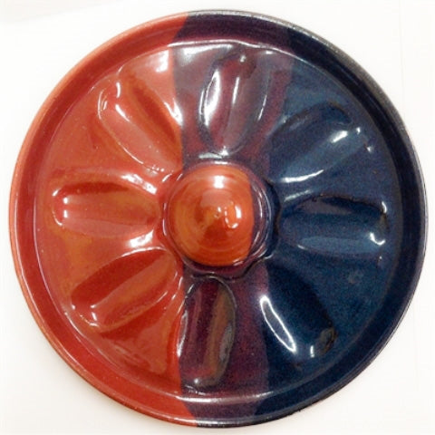 Deviled egg dish pottery handmade tray for appetizers