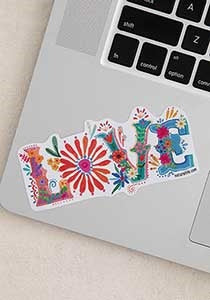 Natural Life stickers animals, big foot, happy camper, sloth