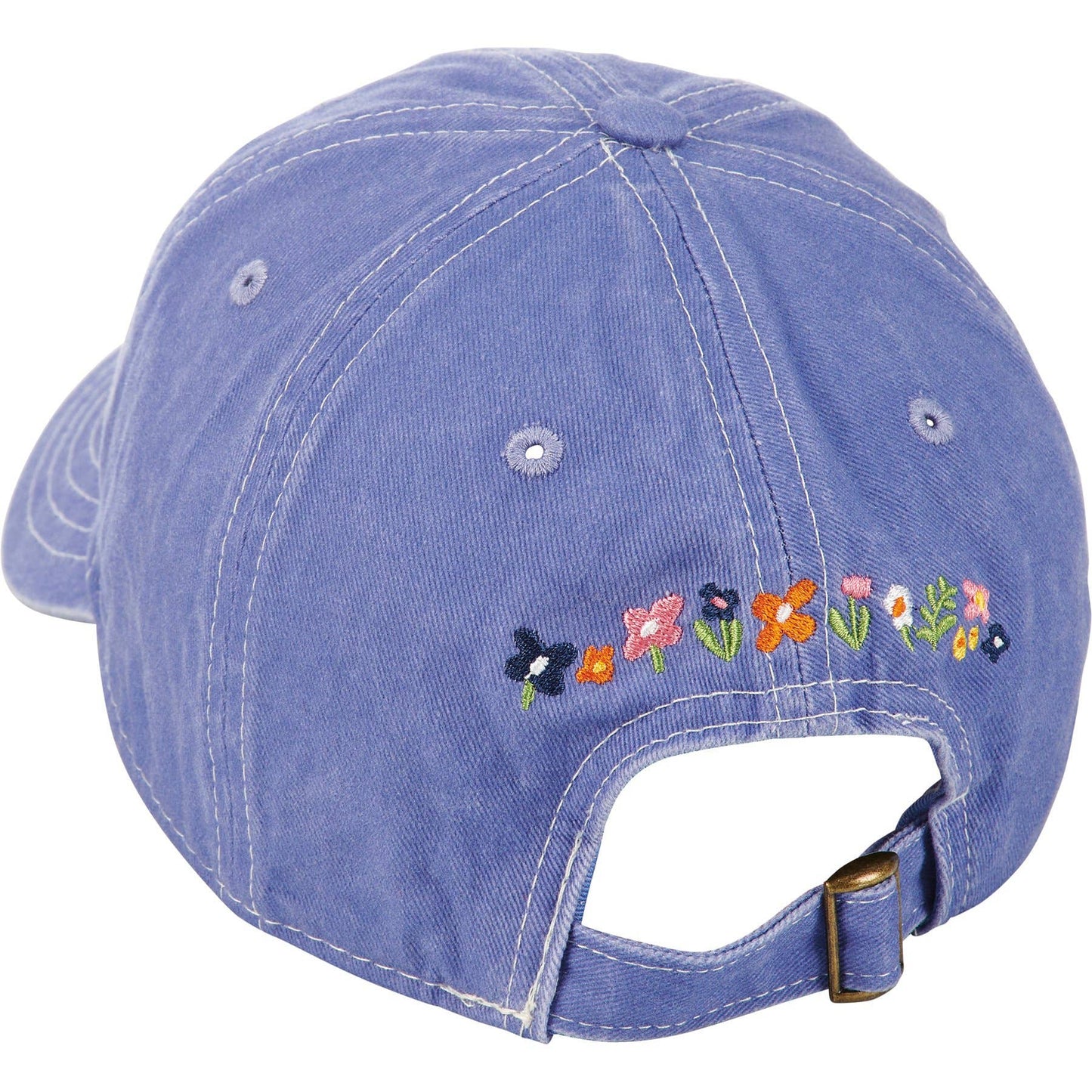 Spread Kindness Baseball Cap blue hat with flowers adjustable