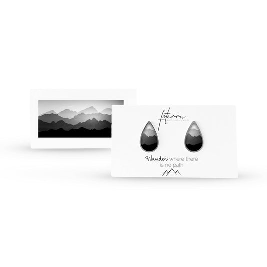 mountain phot on earrings handmade in Oregon