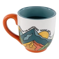Ceramic mug 16 ounce with Bible verse Isaiah 54:10  Though the mountains move, I will not depart from you.