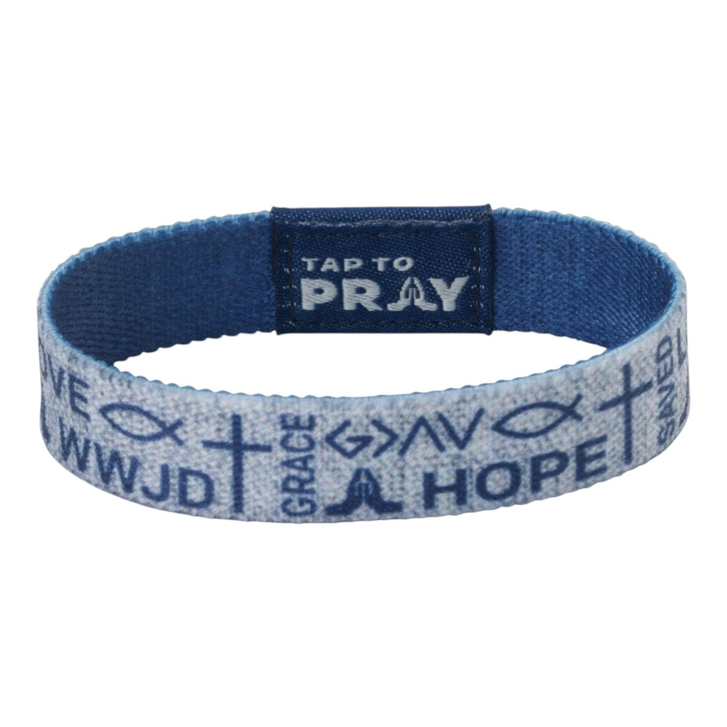 Versible - Tap To Pray® Wristband – Symbols of Faith - Navy