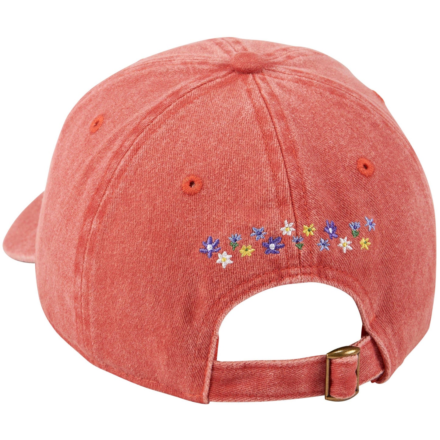 Butterfly Baseball Cap orange with colorful embroidered butterfly. Adjustable