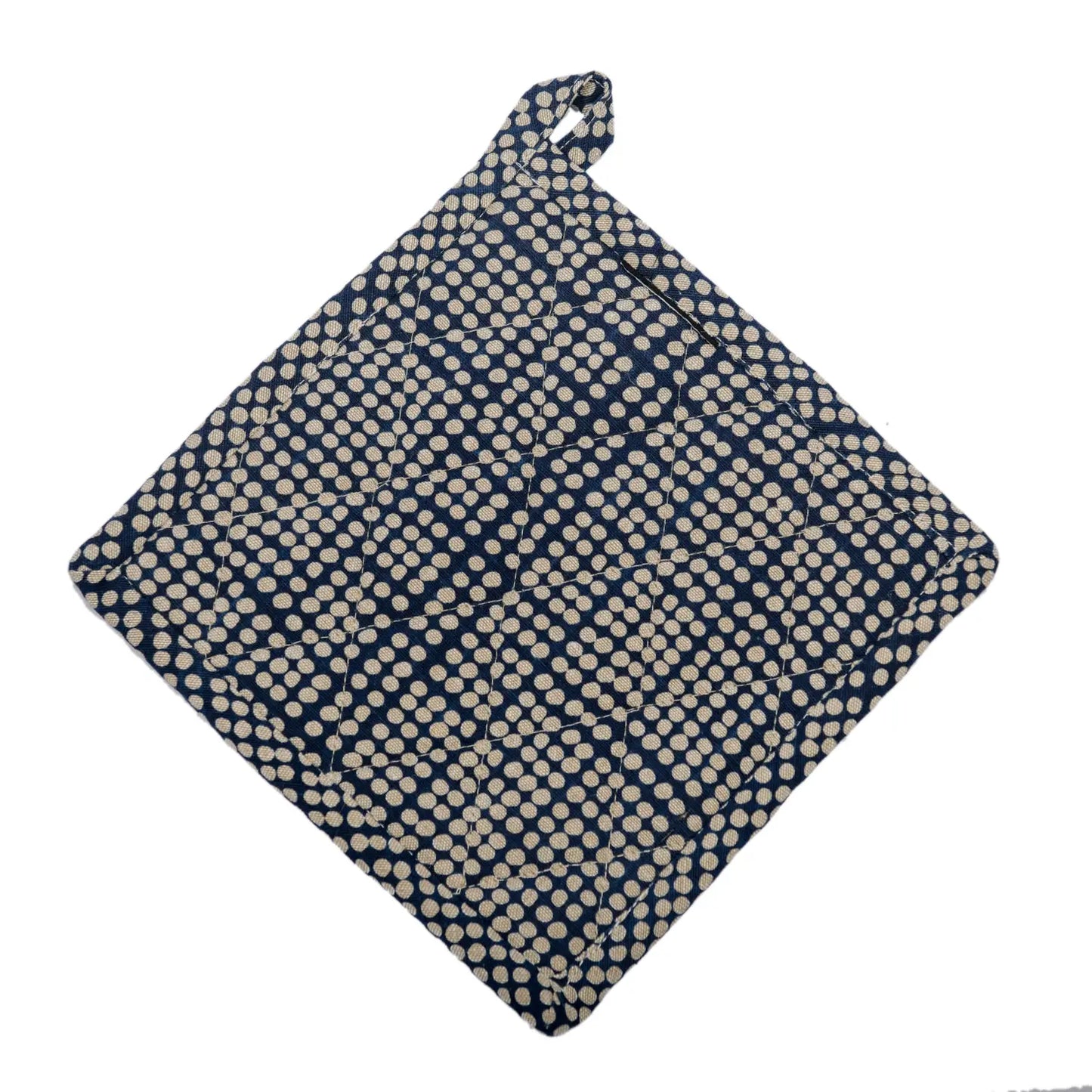 Chicken design cotton trivet or pot holder. Blue towels set of three stripe, gingham