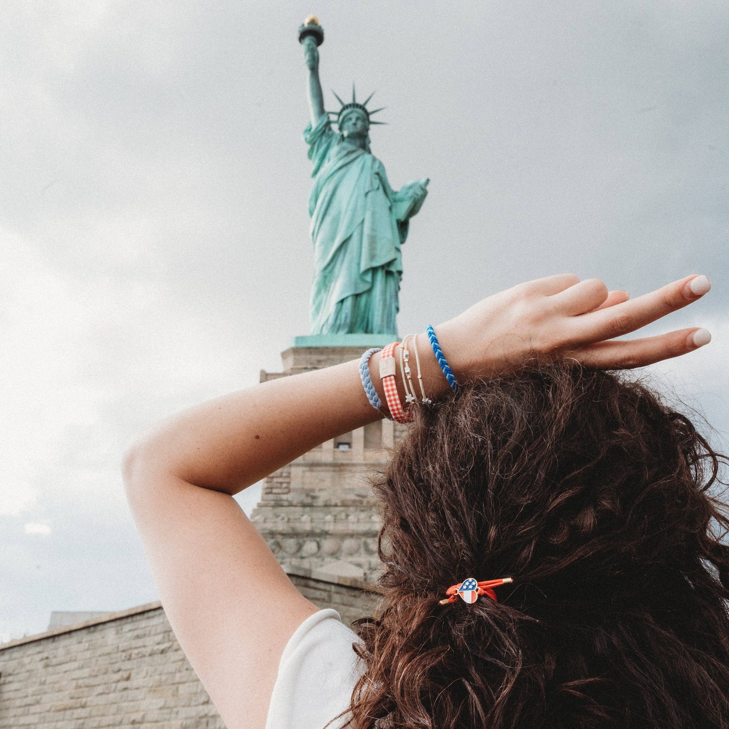 K'lani hair tie bracelets - "Free" Patriotic Hair Tie Bracelets set of 5