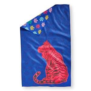 Super Absorbent Dish cloth. Eco conscious  design . Blue tiger design