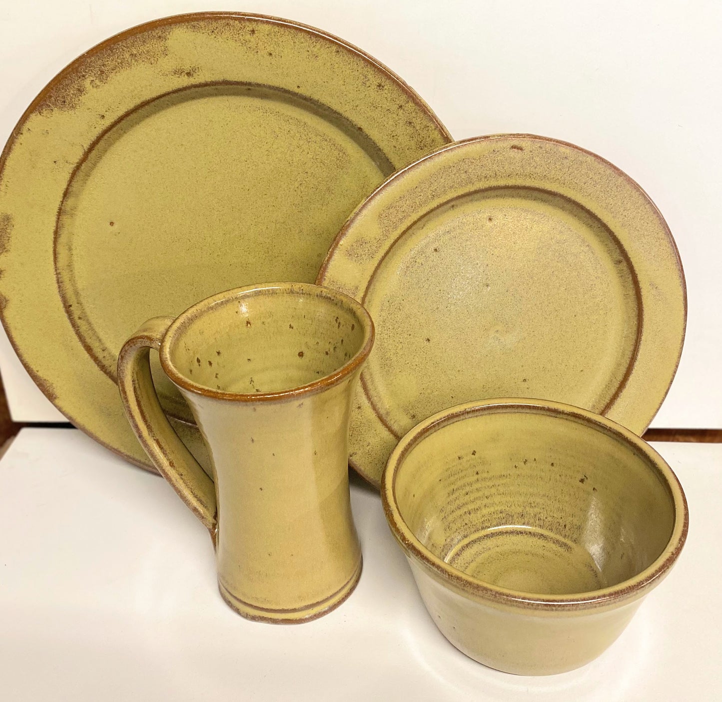 Dinnerware place setting for the table 4 piece place setting pottery handmade