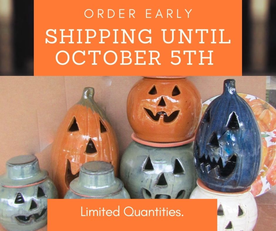 Jack o lantern ceramic removable hat for candle or lights Halloween decor for outdoors or inside. Fall decorations