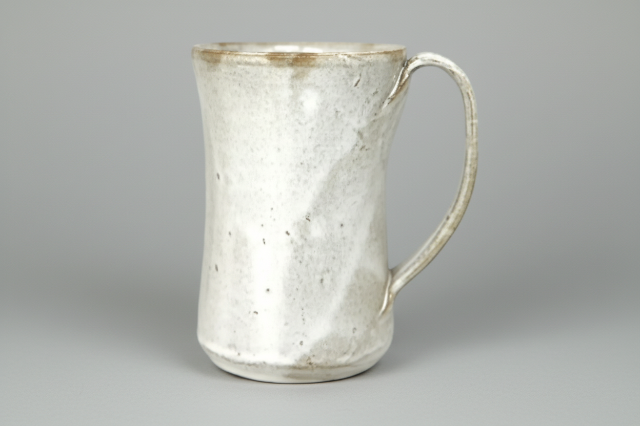 Pottery mug oatmeal color 