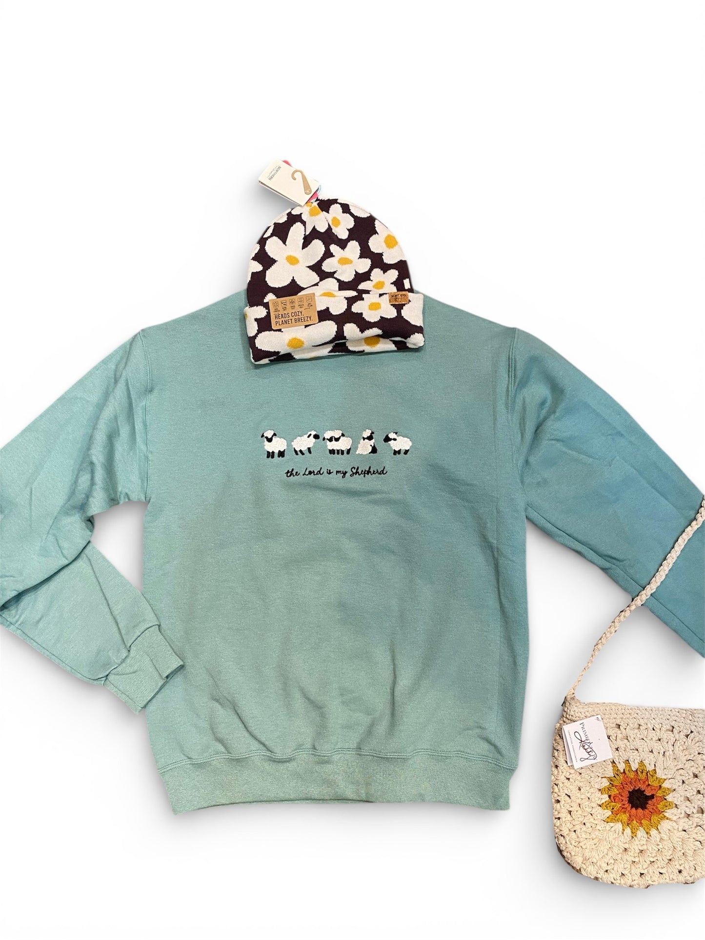 Sweatshirt The Lord Is my Shepard Embroidered sheep