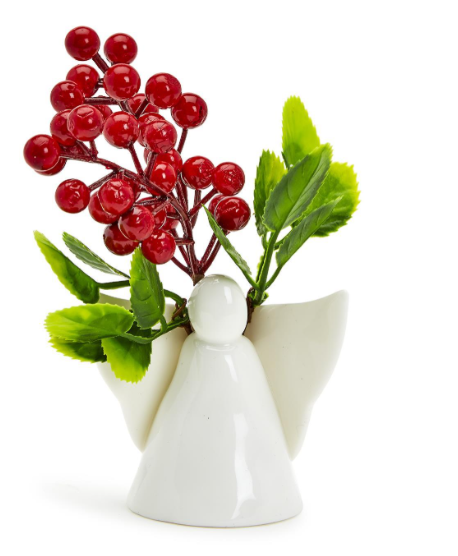 Angel taper candle holder porcelain white. sleek modern appeal