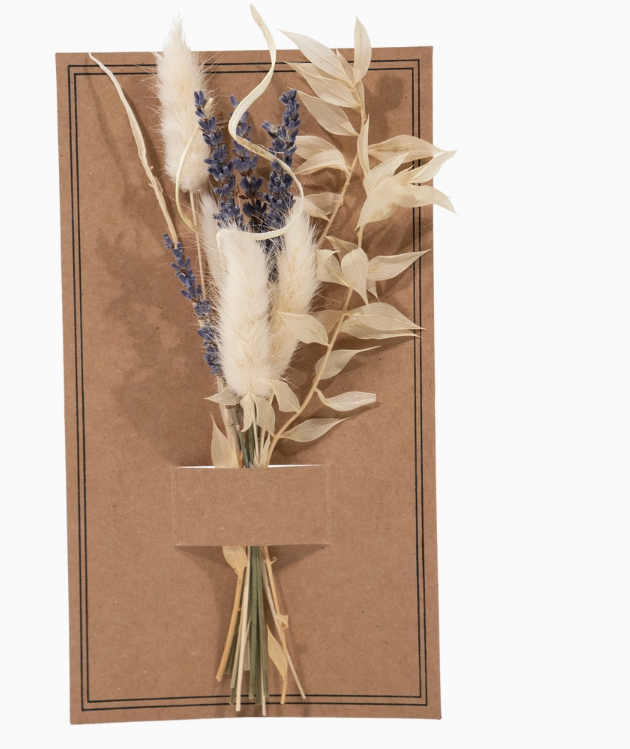 Dried flower bundle Lavender and buuny tail . Mini bouquet arrangement Wildflowers soft neutral colors
