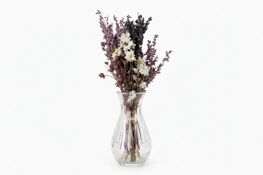 Dried flower bundle Lavender, flax, ammobium-flower. Mini bouquet arrangement Wildflowers