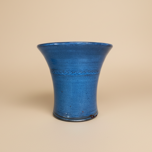 blue pottery wine chiller utensil holder