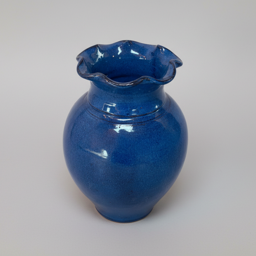 Large vase handmade pottery ceramic jar for fresh flowers or utensils