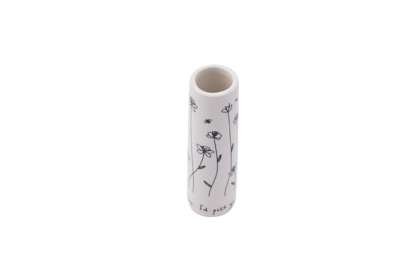 CGB Giftware - Small ceramic vase If friends were flowers I'd pick you. White and Black