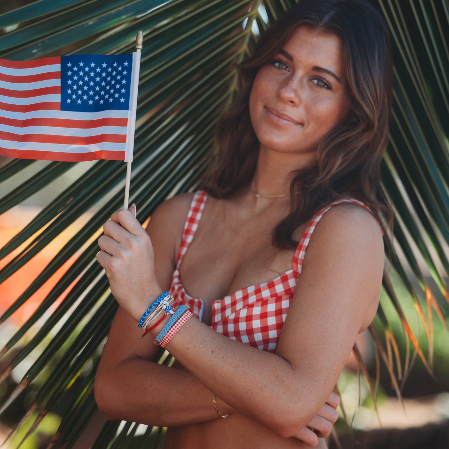K'lani hair tie bracelets - "Free" Patriotic Hair Tie Bracelets set of 5