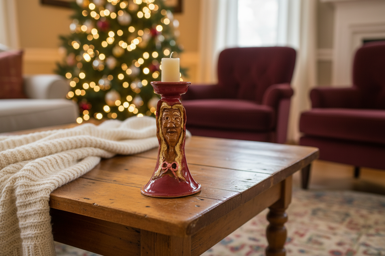 Mrs Claus candlestick