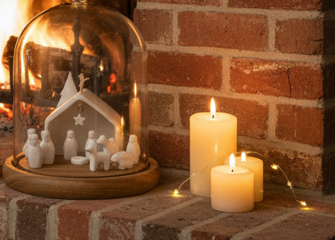 Cloche with ball handle and wood base large