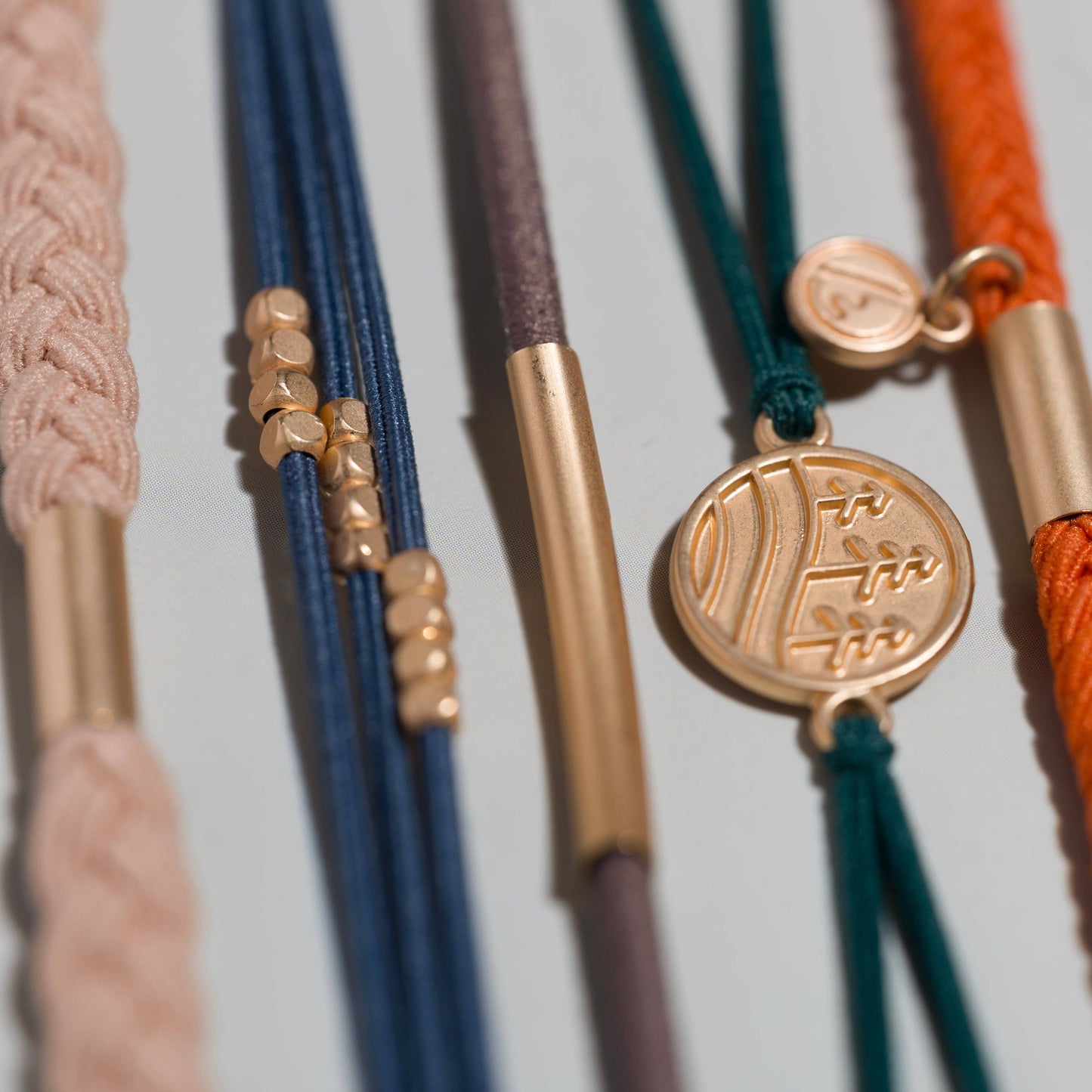 K'lani hair tie bracelets - "Discover" Gold Pine Tree Charm Hair Tie Bracelets