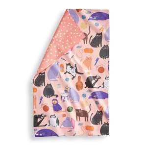 Dishtowel Multi Super Absorbent Cat design recycled towel machine washable