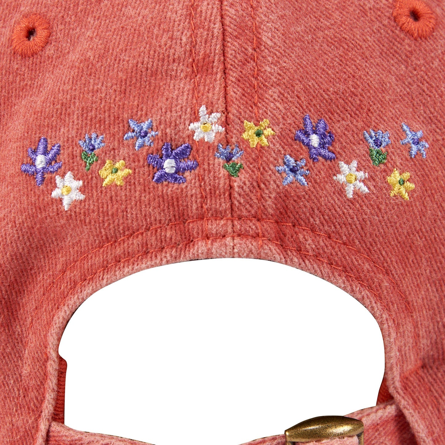 Butterfly Baseball Cap orange with colorful embroidered butterfly. Adjustable