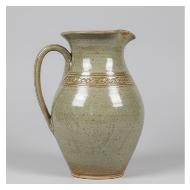 Water or Ice Tea Pitcher large handmade pottery for coffee steep tea pour spout handle