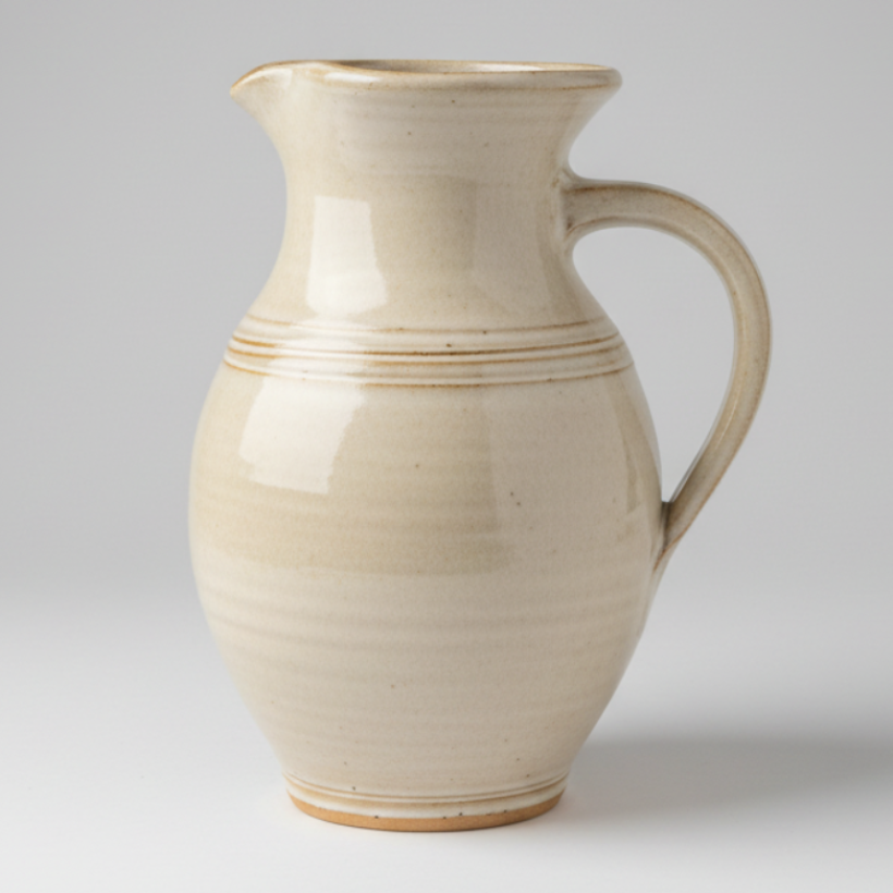 Water or Ice Tea Pitcher large handmade pottery for coffee steep tea pour spout handle