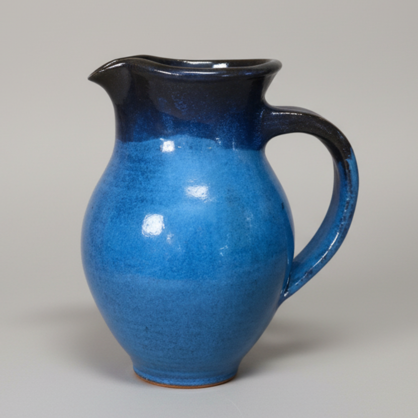 quart pitcher blue on blue 