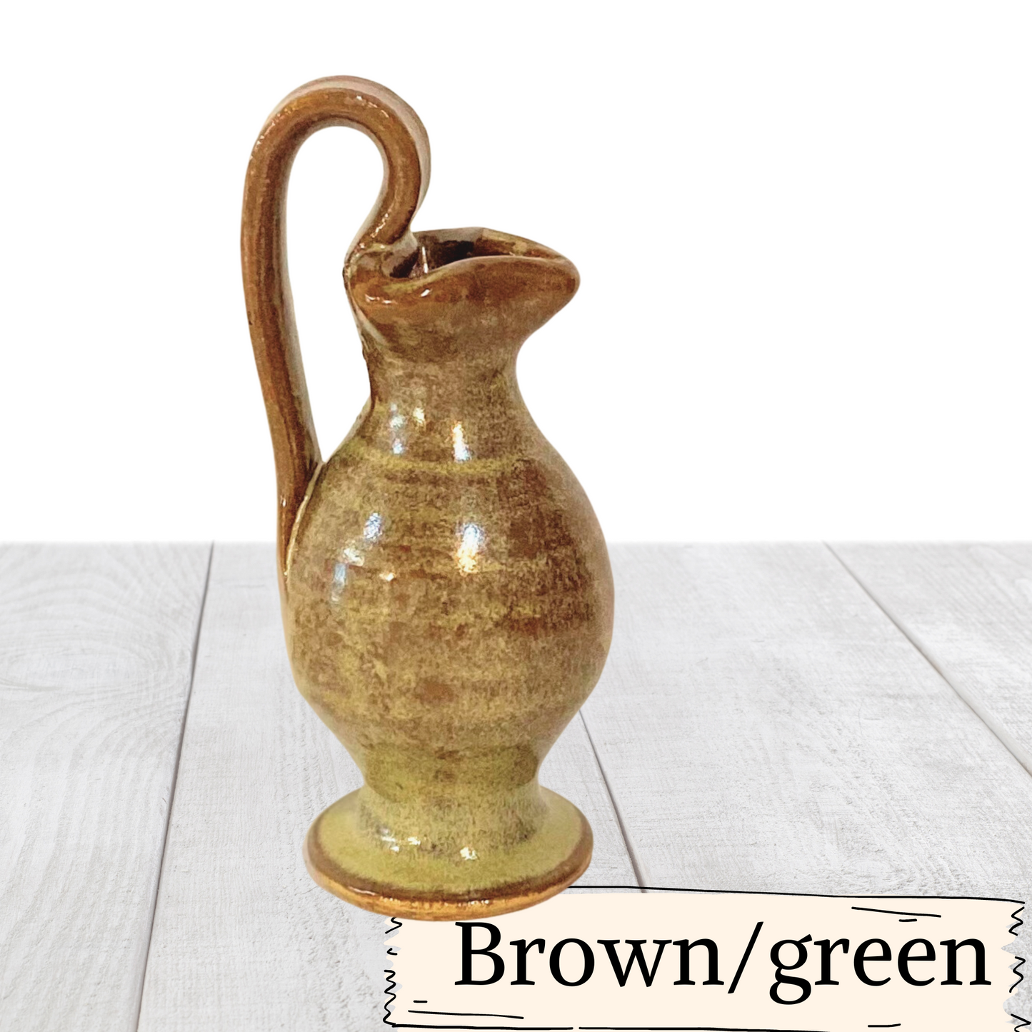 Pitcher Biblical shape Rebekah pitcher handmade pottery high handle small vase jar
