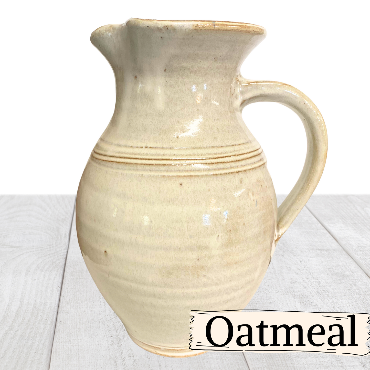 Water or Ice Tea Pitcher large handmade pottery for coffee steep tea pour spout handle