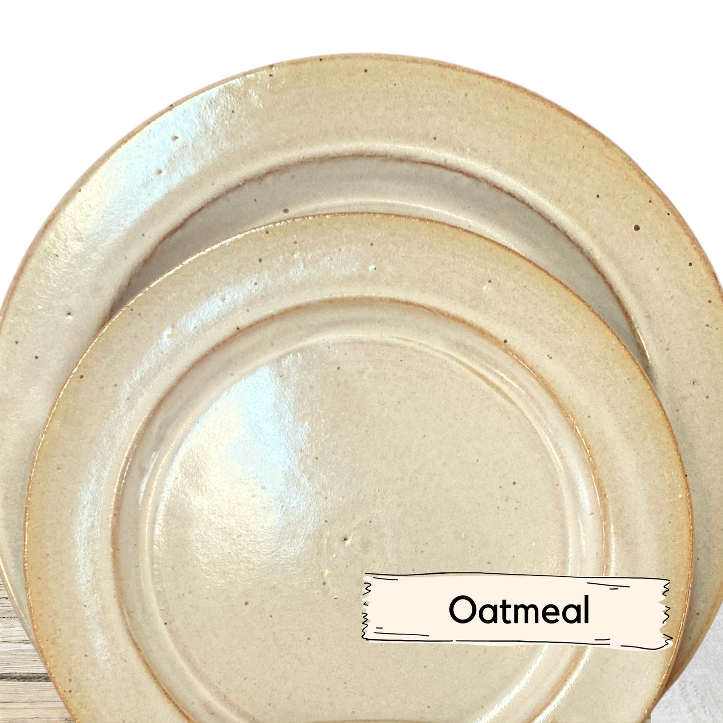 Dinnerware place setting for the table. 3 piece set bowl dinnerplate and salad plate handmade pottery.