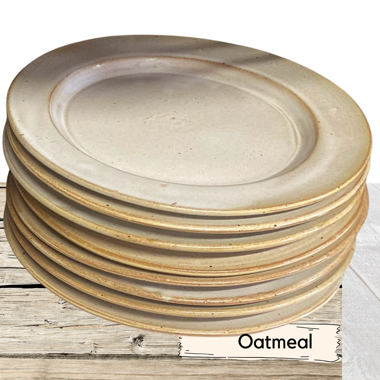 Dinnerware place setting for the table. 3 piece set bowl dinnerplate and salad plate handmade pottery.