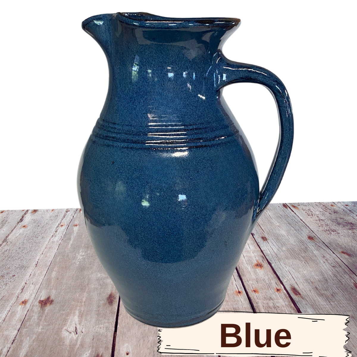 Water or Ice Tea Pitcher large handmade pottery for coffee steep tea pour spout handle