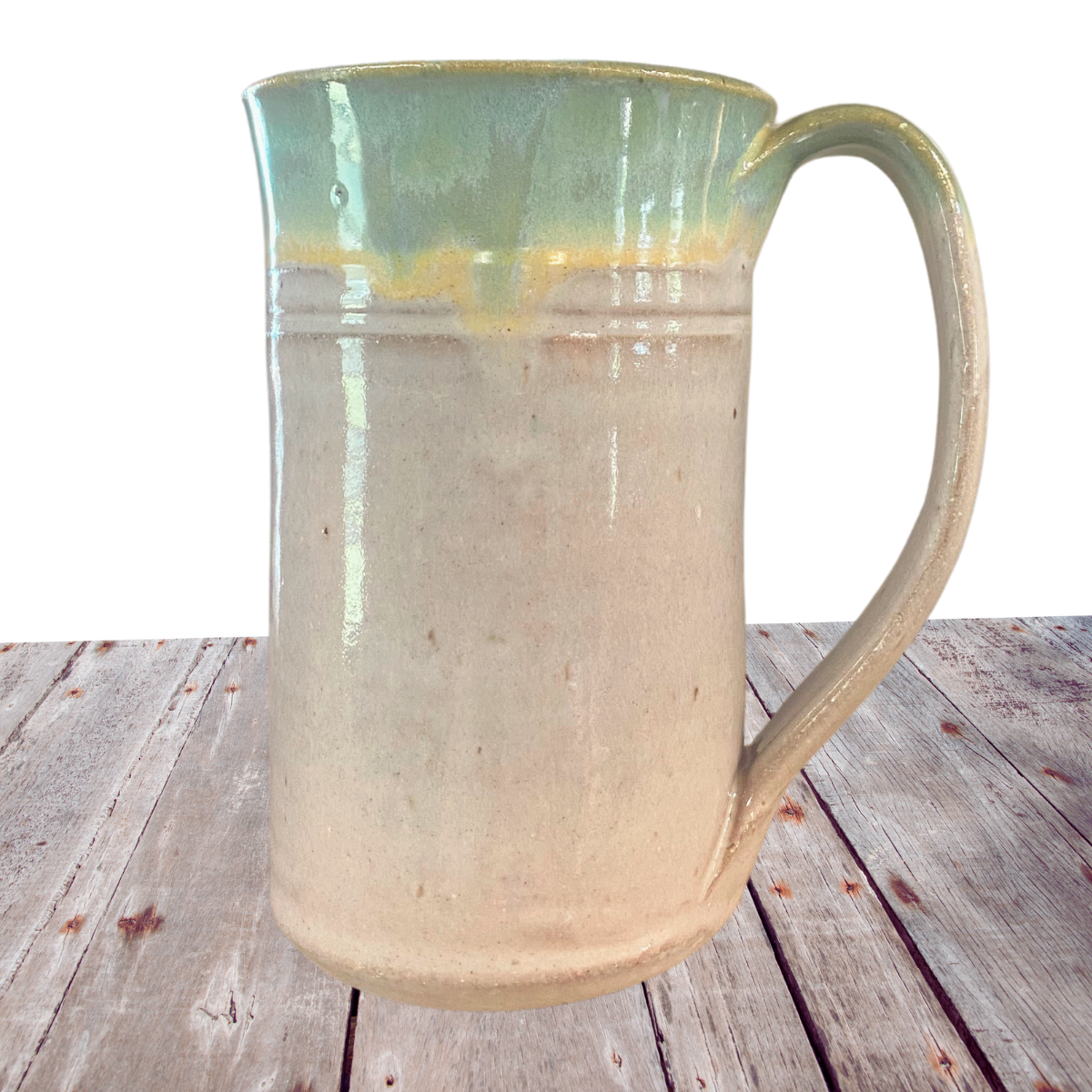 Large coffee mug straight sided. Ceramic cup or mug for coffee or tea. Handmade pottery