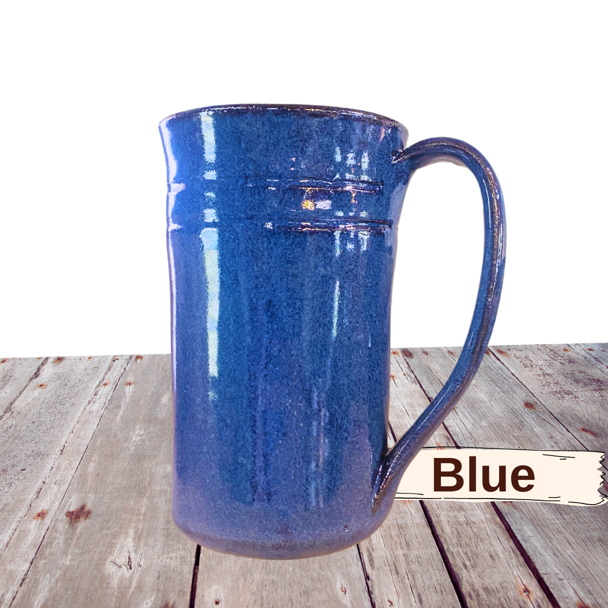 Large coffee mug straight sided. Ceramic cup or mug for coffee or tea. Handmade pottery