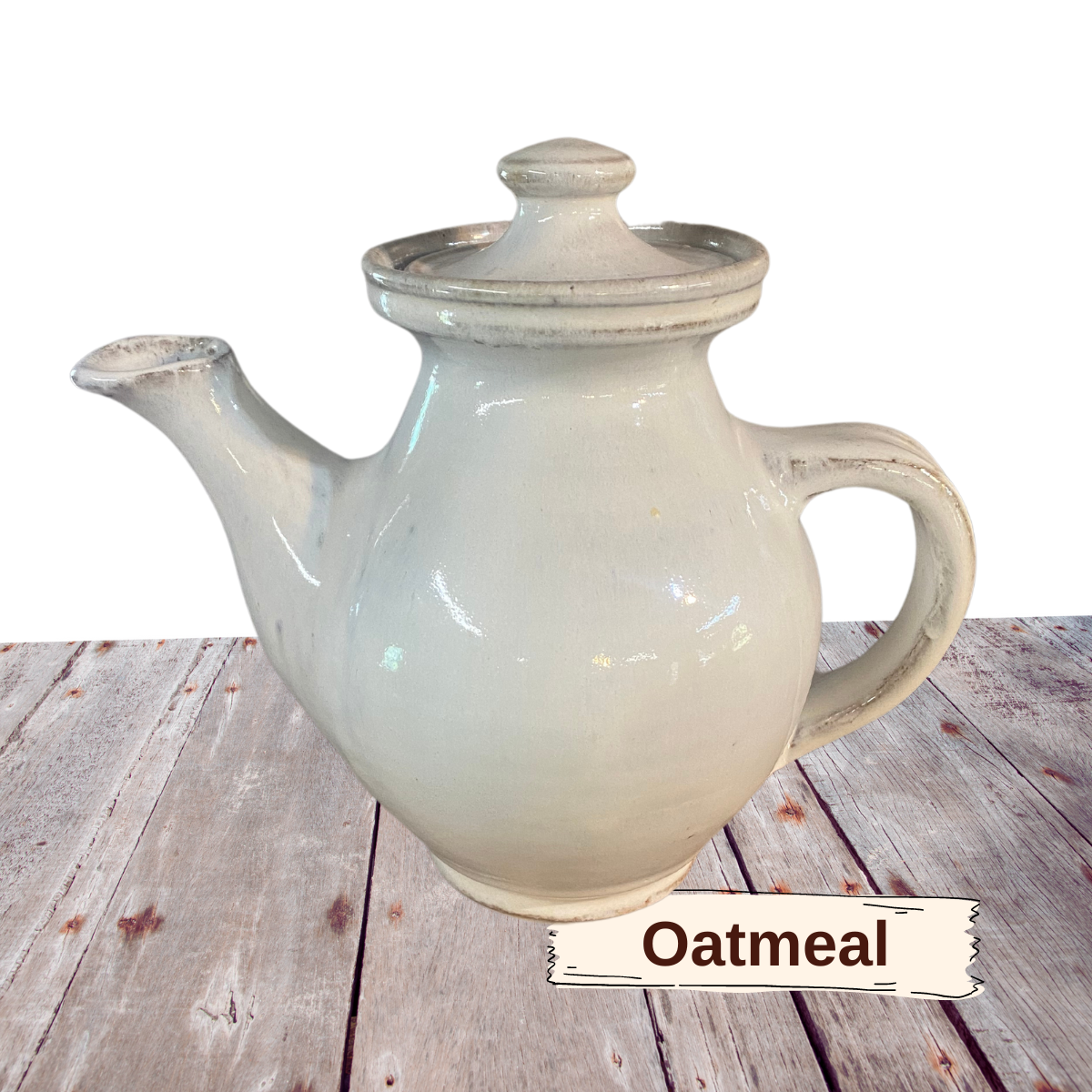 handmade teapot with pour spout for steeping and serving tea coffee milk creamer